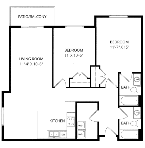 2x2 Slope floor plan